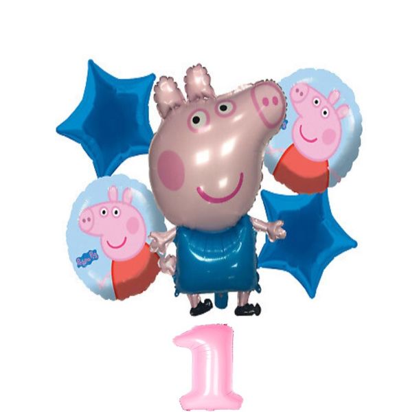 6 Piece Peppa Pig Balloon Set 1