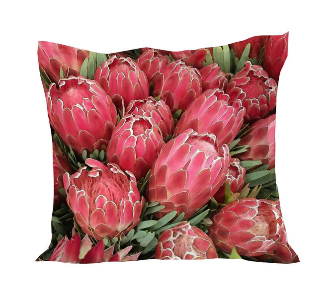 I Love it Here - Protea Red Bunch Cushion Cover