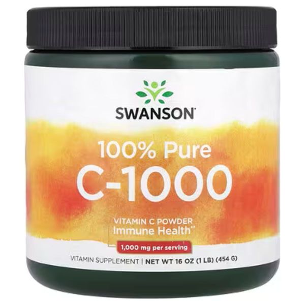 Swanson 100% Pure C-1000, Vitamin C Powder - 16 oz (454 g)