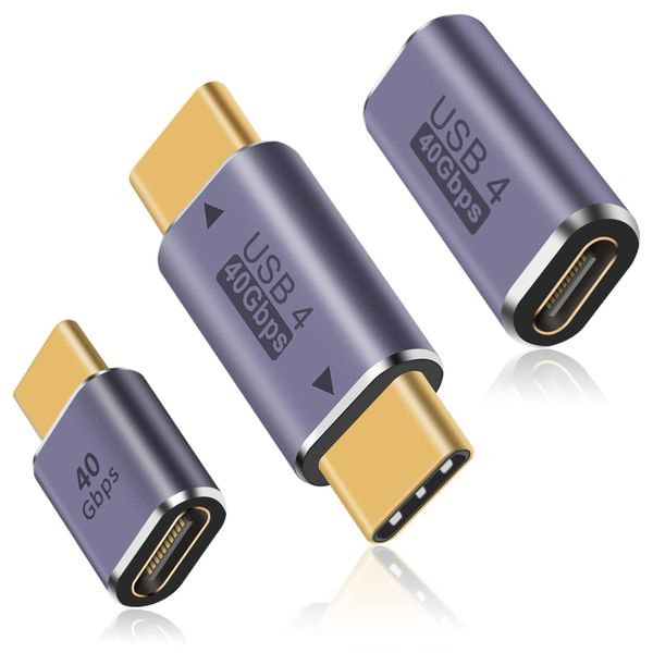 3 Style Type C to Type C Extender Adapter 40Gbps 100W PD 8K 60Hz USB C Head
