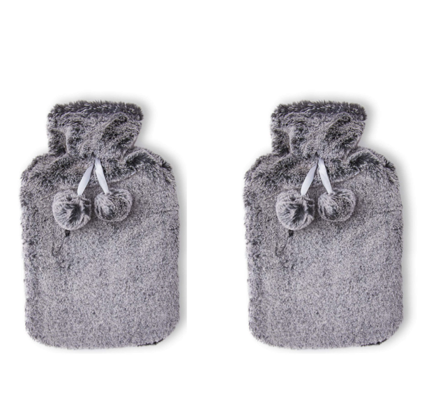 Fleeced Hot Water Bottles - 2 Pack