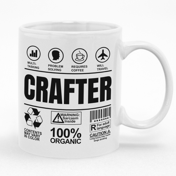 Crafter Mug for Birthday, Christmas Gift for Him Her - Custom Printed Funny