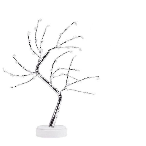 LED White Snowflake Table Lamp With Base USB DC /Battery Operated- SD
