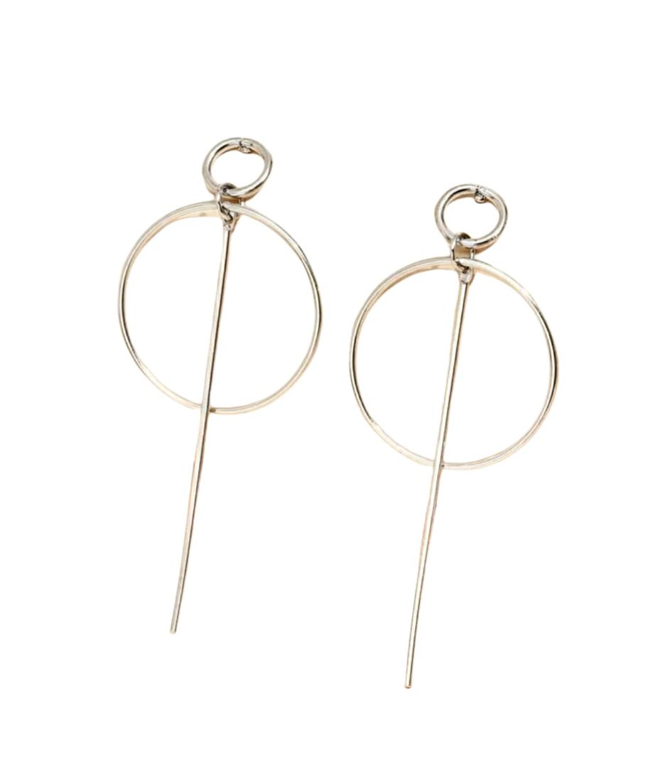 Earrings, Long, Round Droop, Jewellery, Silver or Gold | Shop Today ...