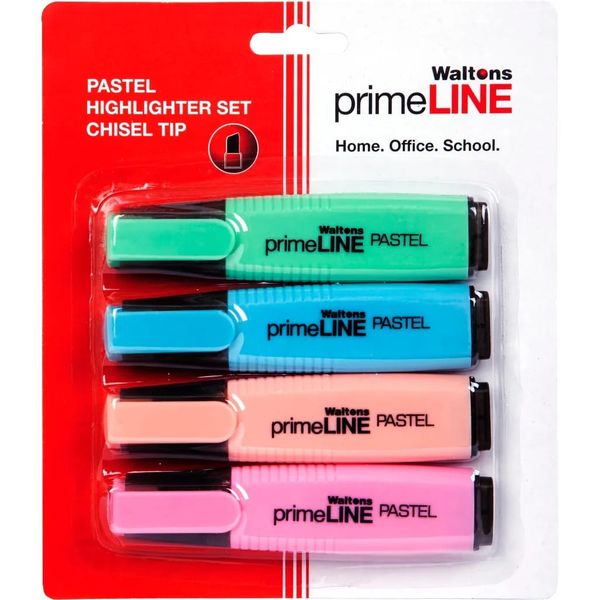 Primeline Highlighter Pastel Assorted WP22 Set of 4
