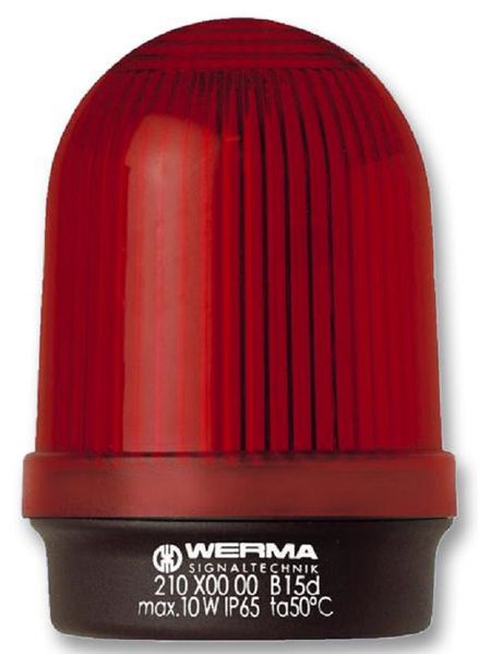 Werma (21010000) Beacon, Red, Steady, 10W, 250VAC, IP65