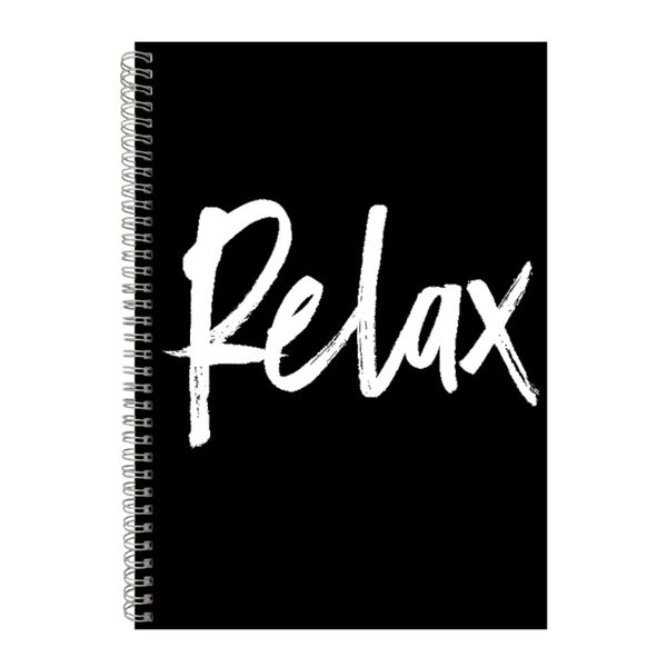 Relax A4 Notebook Spiral Lined Motivational Saying Graphic Notepad Gift 187