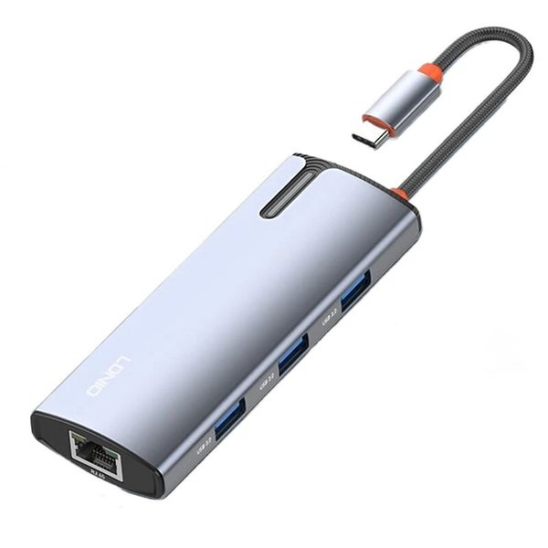 DW LDNIO 6 In 1 Multi-function Docking Station - (Grey) - DS-16H