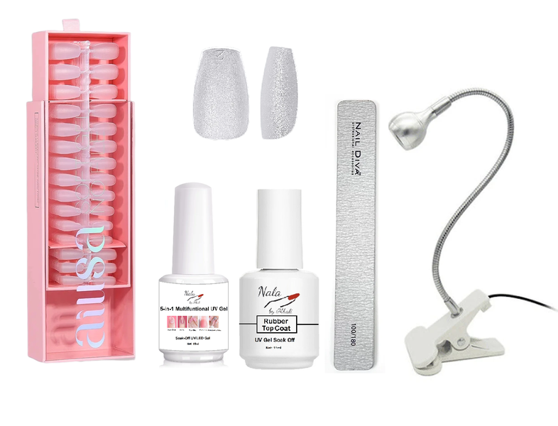 Nala by iMbali Gel X Starter Kit with 3W Finger Dryer - Small Coffin Shape