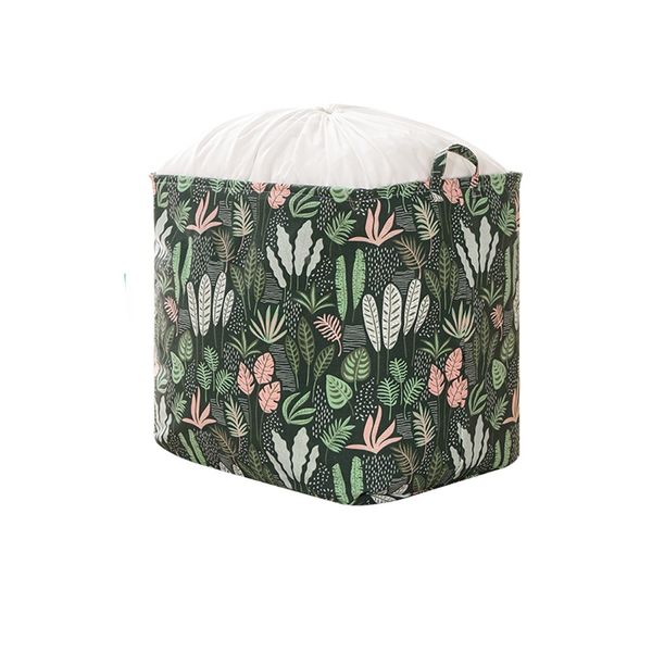Large Capacity Foldable &amp; Portable Laundry Storage Basket-Light Leaf Design