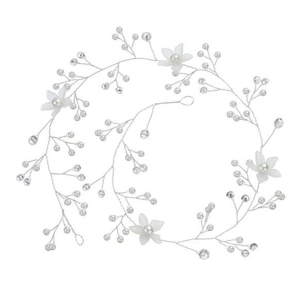 Olive Tree - Floral Pearl Styled Hair Vine - Bridal / Formal Event