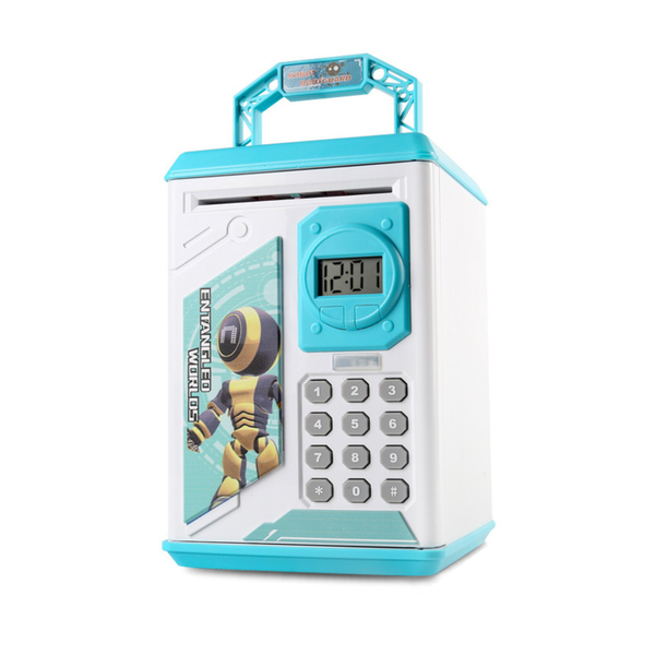 Money Bank for Kids, Kids ATM with Password and Clock - Pink