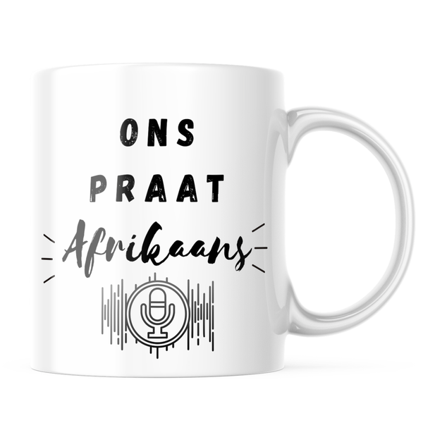 Ceramic Ons praat Afrikaans Mug - White - 11 OZ