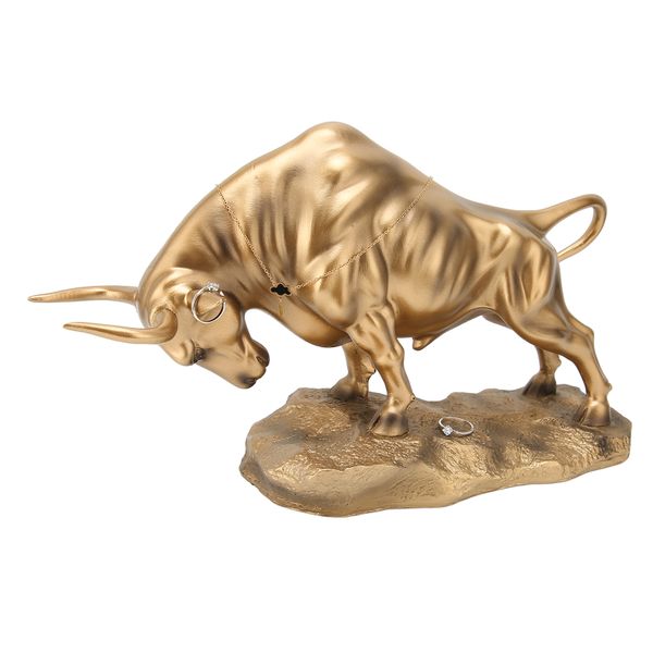 Feng Shui Resin Bull Ox Statue: Chinese Souvenir Home Office Decor