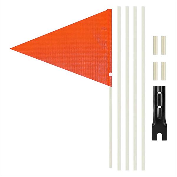 Bike Safety Flag with Pole Reflective Bike Trailer Safety Flag Red