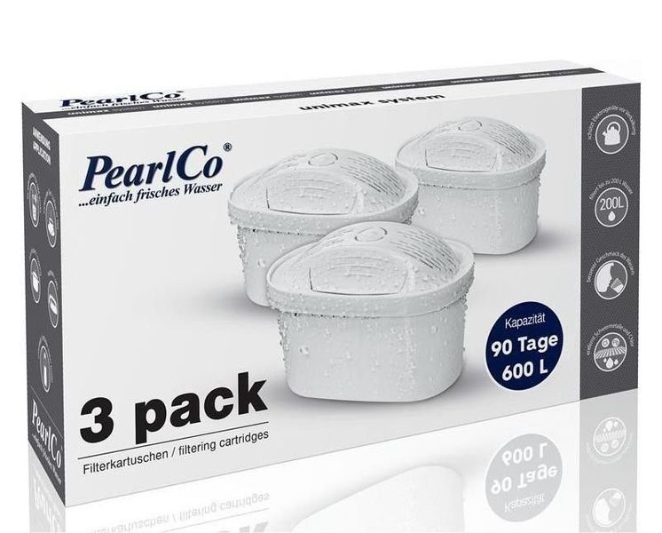 Water Filter Cartridges for PearlCo &amp; Brita Maxtra Jugs: UNIMAX - Pack of 3