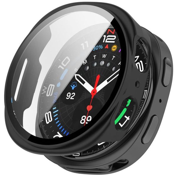 Full Protective Case Compatible With 44mm Samsung Galaxy Watch 8-Black