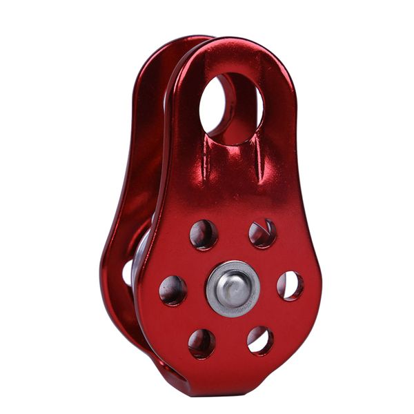 Red Aluminum Micro Pulley for Climbing Work