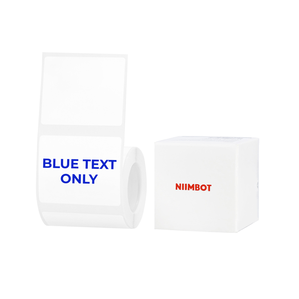 Niimbot - B1/B21/B3S/B4 - 50×40mm - 180 Labels - White - Blue Text Only