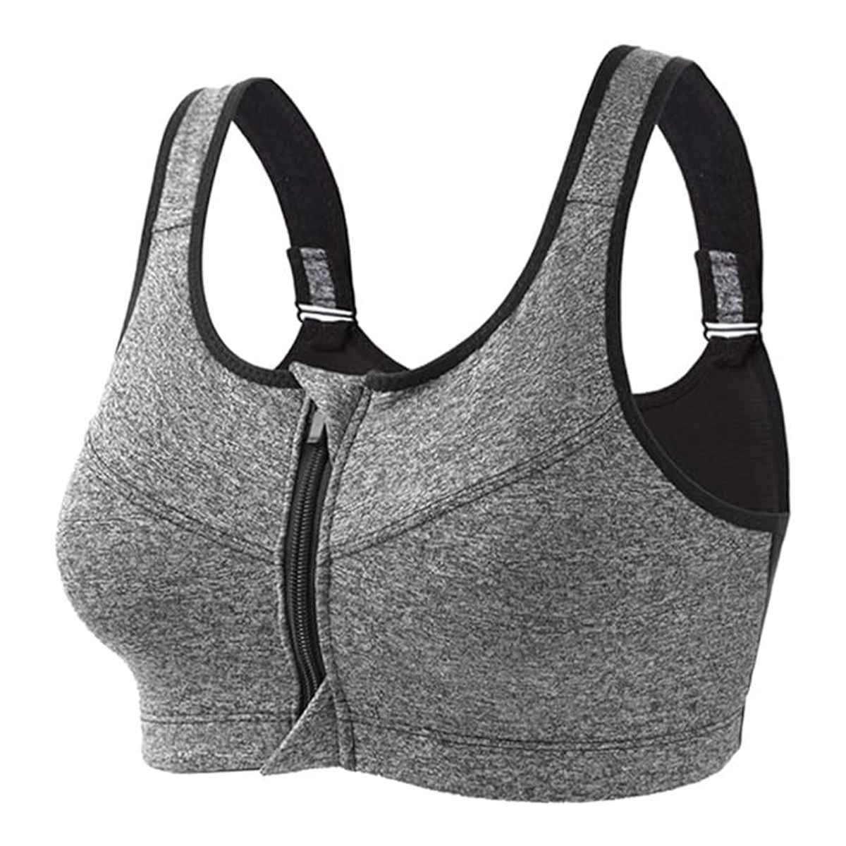 Fitness Sports Bra Zip Front Sport Bra Super Tight Impact Resistant
