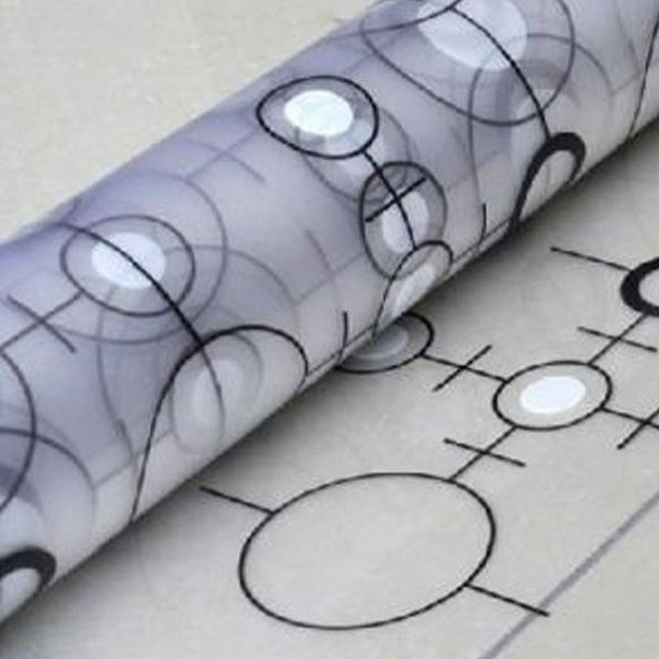 Circle Printed Frosted Glass Film 80cm Static