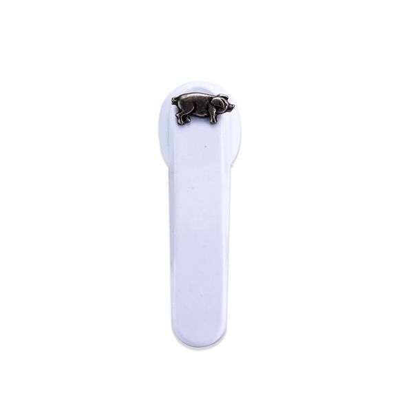 Door Wedge - Pig - Rubber - White