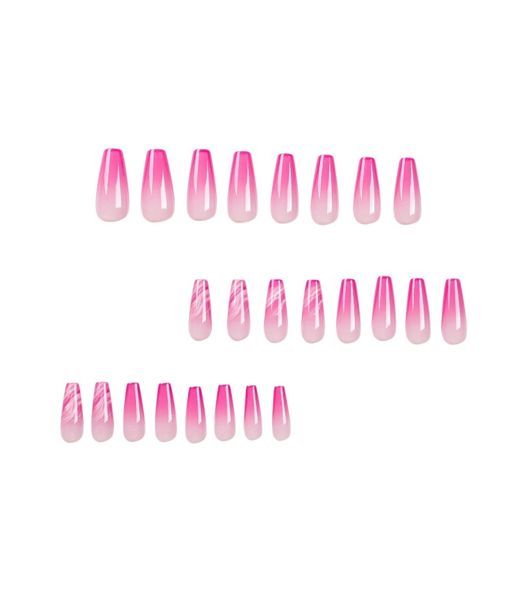 24 Piece - High-End French Style Press on Nails - Pink