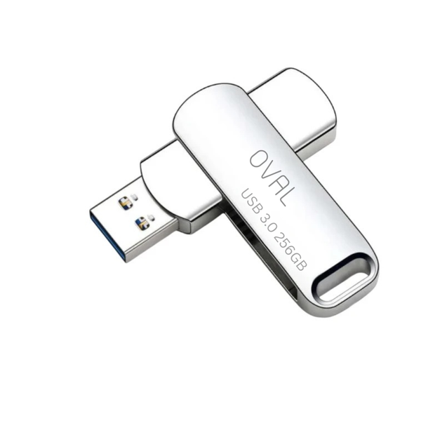 OVAL 256GB USB 3.0 Flash Drive Ultra High-Speed Steel Memory Stick