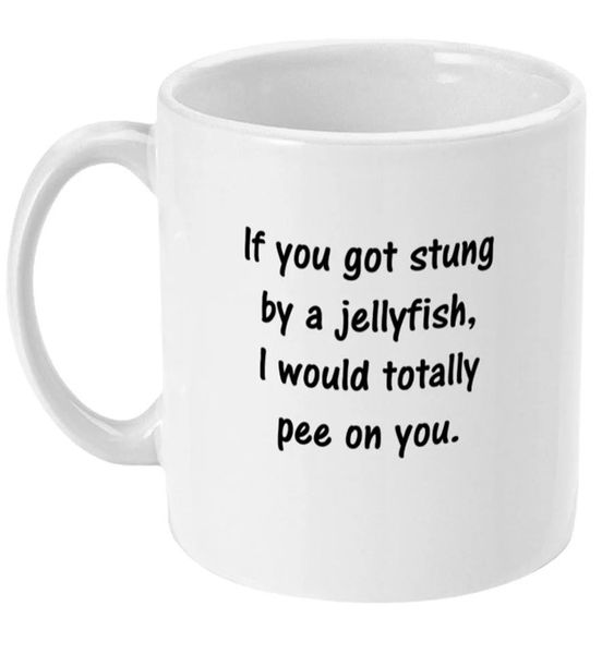 Stung By Jellyfish Birthday Christmas Anniversary For Her For Him Gift Mug