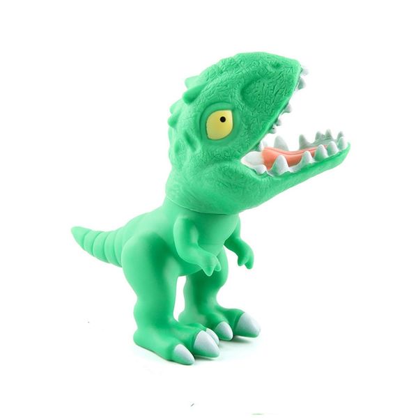 Kids Simulation Mini Soft Rubber Rotatable Dinosaur Jumbo Head Toy