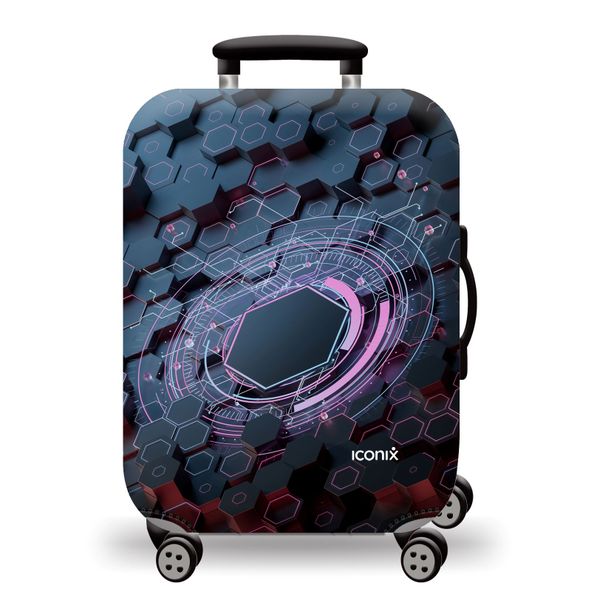 Iconix Printed Luggage Protector Cover - Neon Vault