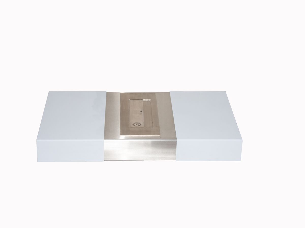 1green Table Ethanol Fireplace - White / Stainless Steel | Shop Today ...