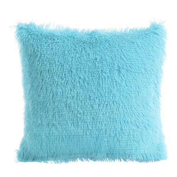 Blue Soft Fluffy Scatter Cushions - Set of 2