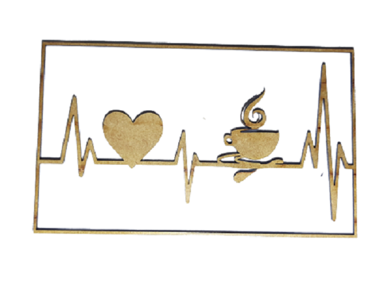 Love Coffee Heartbeat wall art
