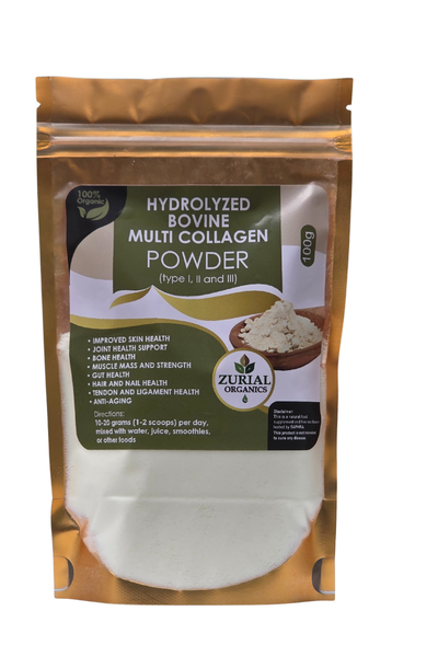 Hydrolyzed Bovine Multi Collagen Type I, II and III -100g