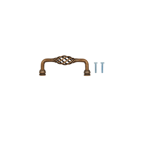 Mento Nest Handle-Antique Brass 96mm 2 Piece