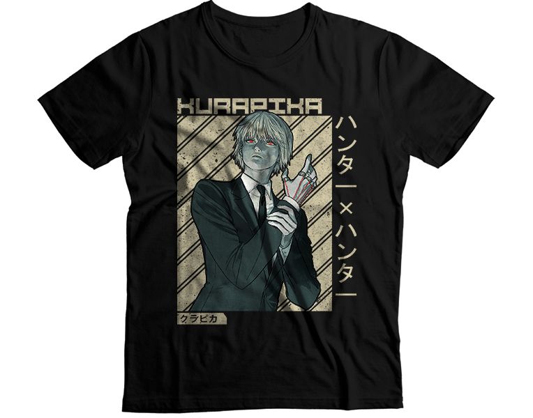 Kurapika Black Suit Purple Background Graphic T-Shirt