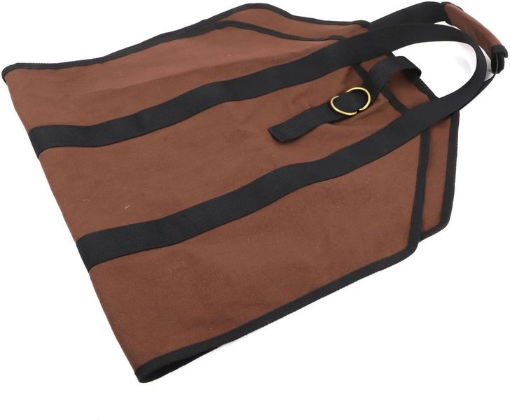 Outdoor Firewood Carrier Bag with Handle Heavy-Duty Tote Camping Brown
