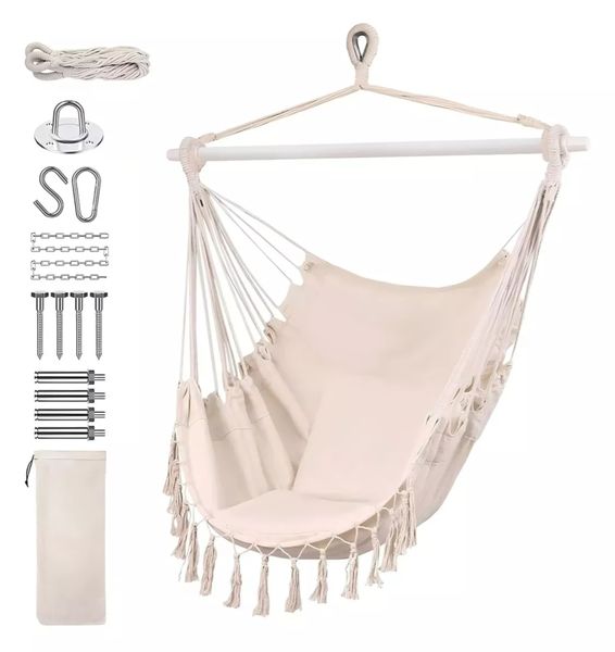 Hammock Chair Hanging Swing Chair 2 Cushion Hammock Kit