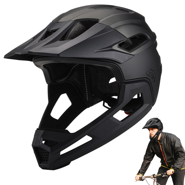 Mountain Bike Helmet Trail Riding Helmet with Detachable Chin Holder
