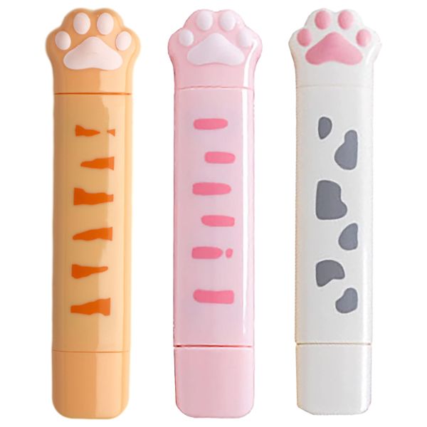 3pcs Cute Cartoon Cat Paw Shaped Dual Tips Correction for Kids Students