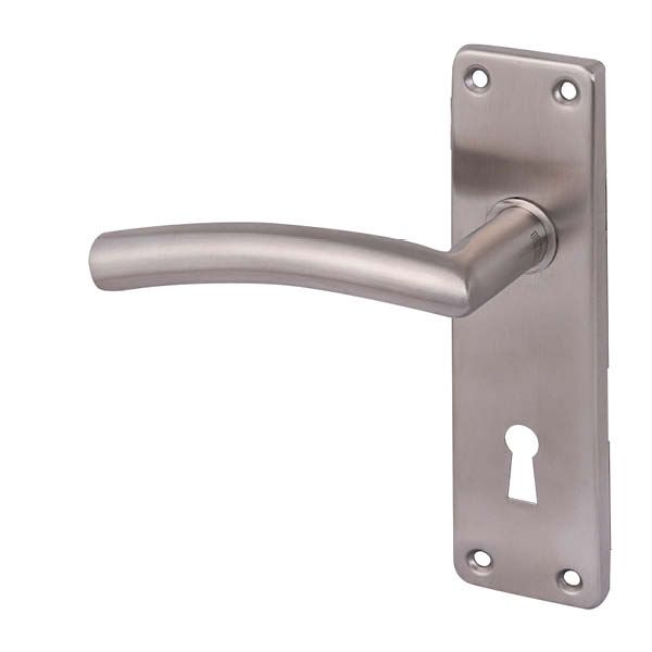 Union Sandpiper Handle On Plate SS Key Hole - Curve (Handles Only)