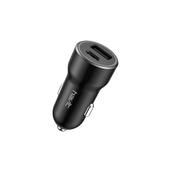 Havit HV-CC613 20W PD+ QC3.0 Fast Car Charger-Dual USB Car Charging Adapter
