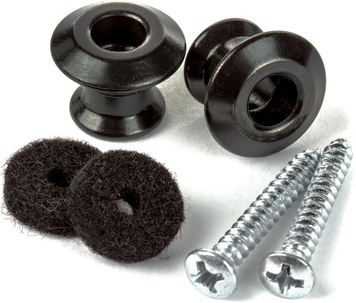 Dunlop Straplok Strap Buttons - Black Pack of Two