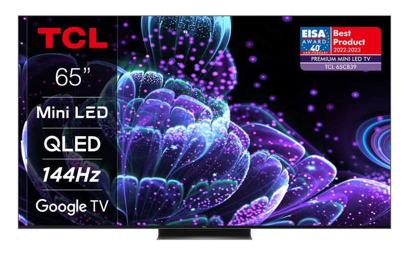 TCL 65" C835 144Hz MiniLED QLED 4K Google Gaming TV