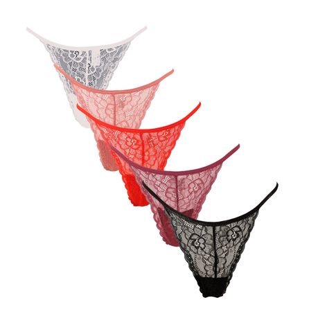 Womens Underwear G String Thong Intimate Floral Lace Panties Low