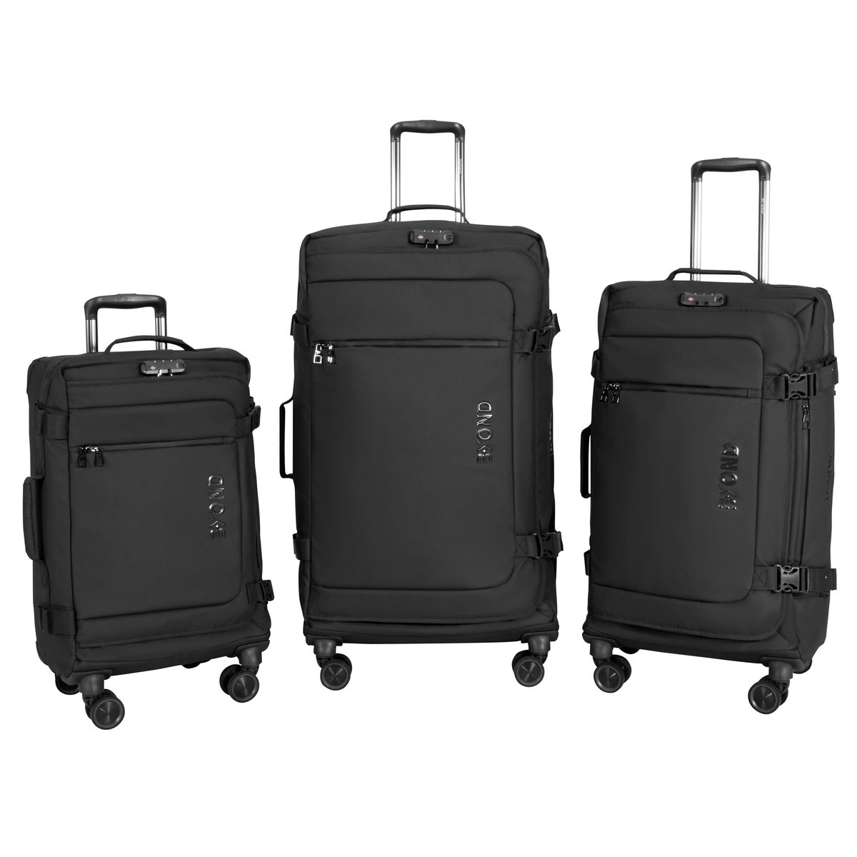 Byond Adventure Water-Resistant 4 Wheel Trolley Duffel Bag Set