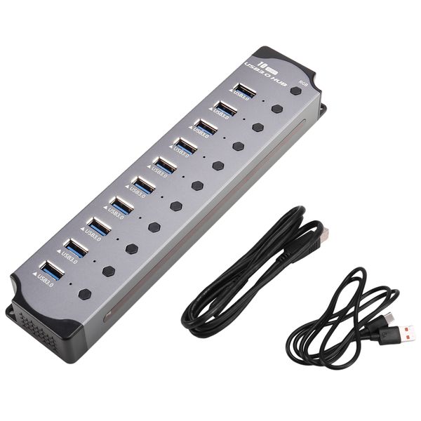 10 in 1 Powered Usb Hub 10 Ports Usb Adapter Usb Splitter
