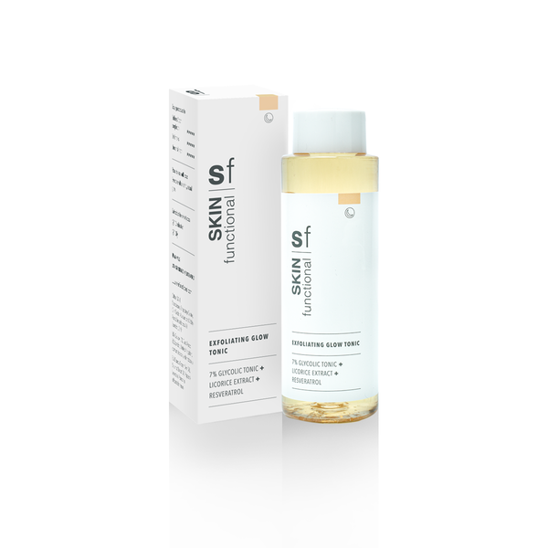 SKIN functional 7% Glycolic Acid Exfoliating Toner, Resveratrol, Pigmentation, Acne, Ageing