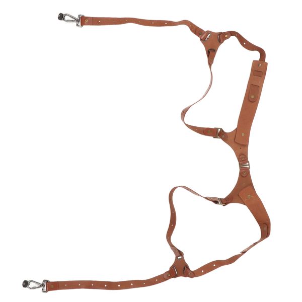 Double Shoulder Camera Strap Harnes Brown